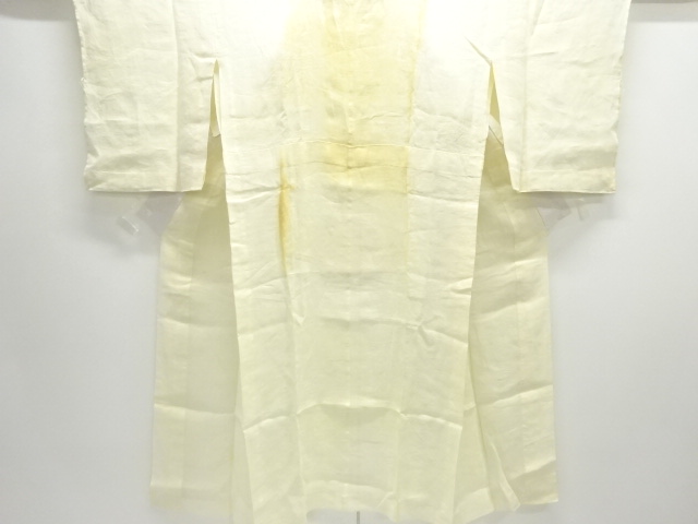 JAPANESE KIMONO / ANTIQUE JUBAN / HEMP / FLOWERS